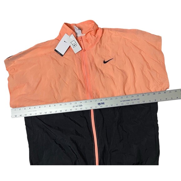 Nike Windbreaker Jacket Mens Black Peach Colorblock Retro Logo Active XL Tall - Picture 6 of 11